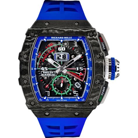 richard mille silver blue|Richard Mille blue band.